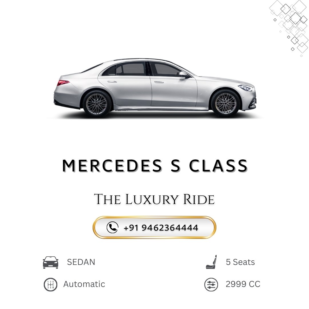 Mercedes S Class Rental in Jaipur