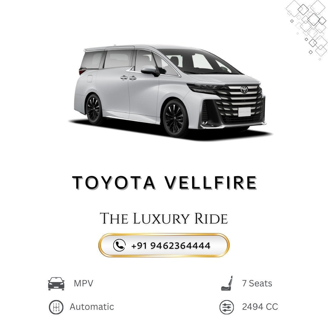 Toyota Vellfire Rental in Jaipur